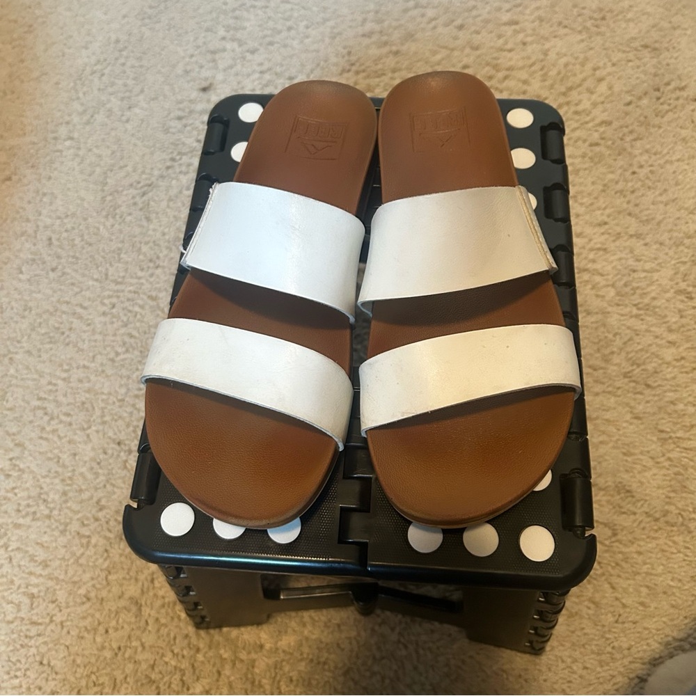Reef White and Brown Women's Sandals Size 8